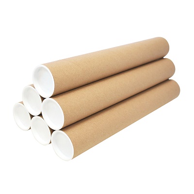 10 x A3/A4 Cardboard Postal Tubes - 330x45mm + End Caps